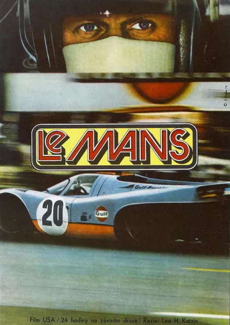 Le Mans 1971 Movie POSTER PRINT A3 70s Steve McQueen Racing Cult Film Wall Art