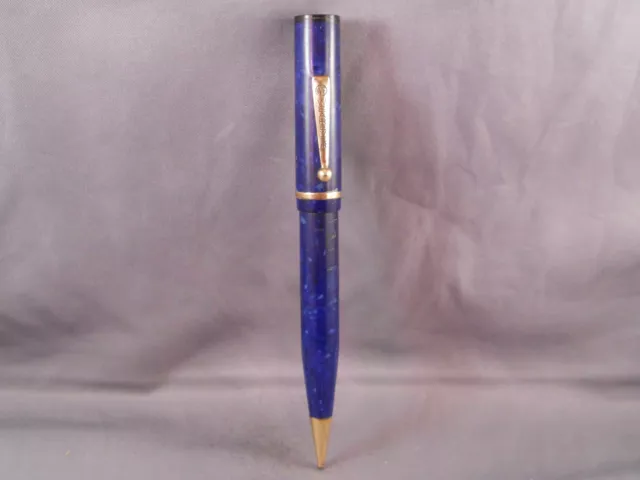 Wearever Vintage Blue Flat Top  Combo Fountain Pen/Pencil-new sac installed