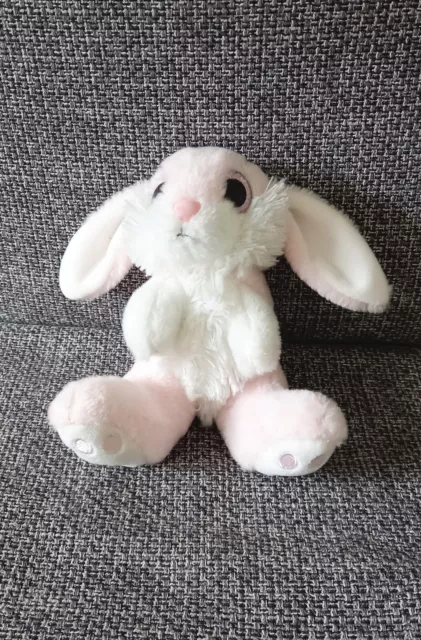 C6 Doudou peluche lapin blanc rose NICOTOY  SIMBA TOYS NEUF