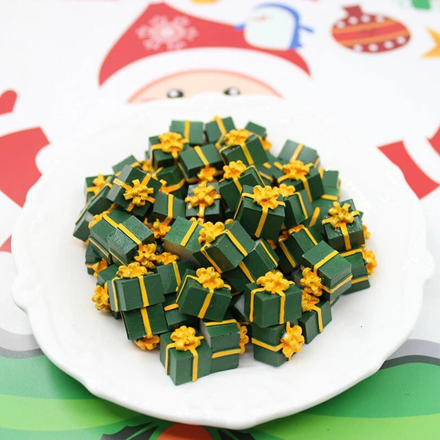 5PCS 1/12 Scale Miniature Dollhouse Christmas Gift Box Decoration Accessori LT