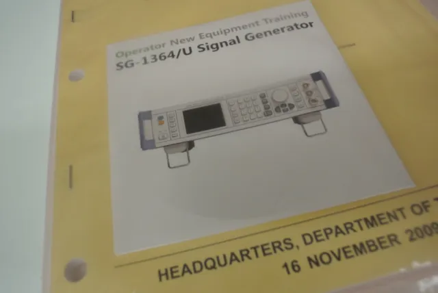 Signal Generator SG-1364/U OPERATOR Manual w/training CD Brand New Free Shipping 3