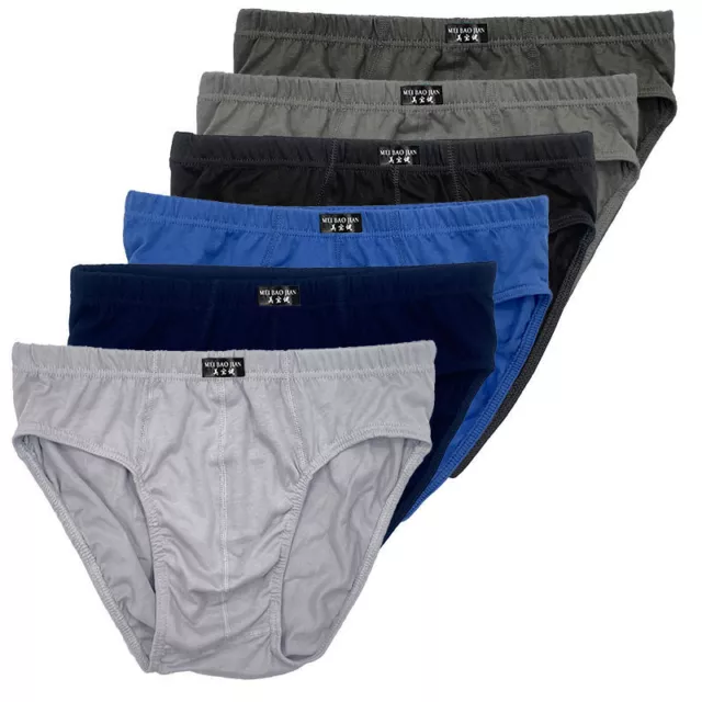 Men's Cotton Bikini Brief Underwear - Assorted Colors (6 Pack)