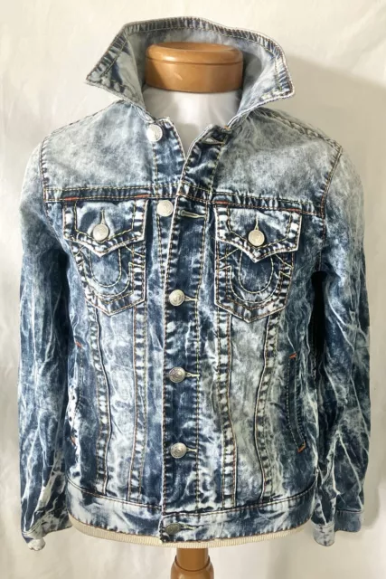 True Religion Acid Washed Denim Jacket Size S/P.  (Fits Men’s Medium Mannequin)