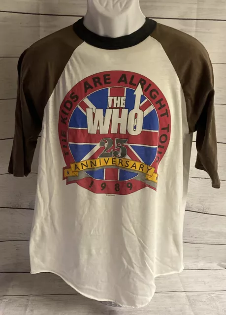 Rare Vintage 1989 The Who The Kids Are Alright 25 year Anniversary Tour T Shirt!