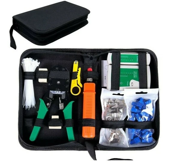 NETWORK REPAIR TOOL kit Cable Tester Crimper For RJ11 RJ12
