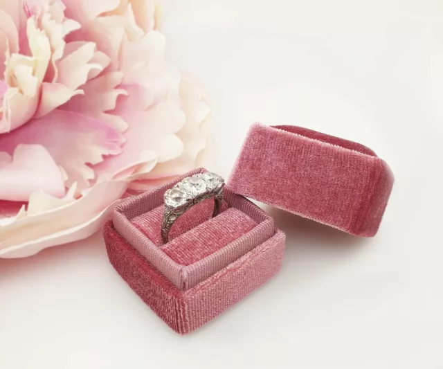 Antique Pink Ring Box - Antique Vintage Inspired