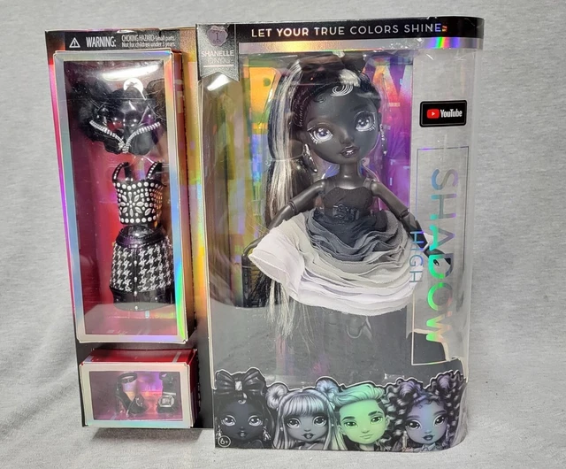 RAINBOW HIGH SHADOW High Series 1 Shanelle Onyx Grayscale Fashion Doll ...