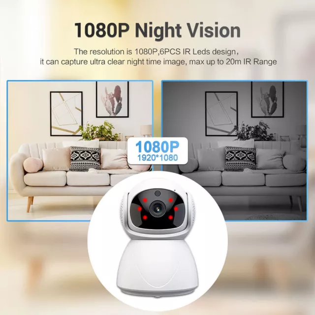 1080P WiFi IP Security Camera Wireless Indoor CCTV System Home Baby Pet Monitor 3