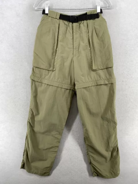 LL BEAN Pants Womens S Sportif USA Nylon Belted Convertible Breakaway Cargo Tan