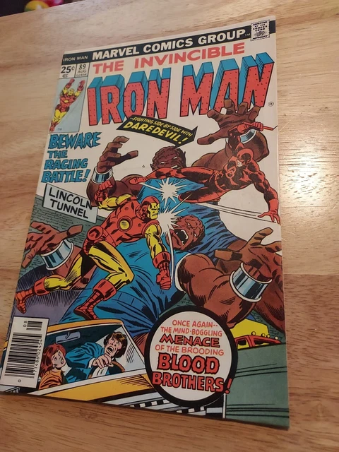 Invincible Iron Man #89 (1976) 9.4 NM /Daredevil Devil fighting side by side