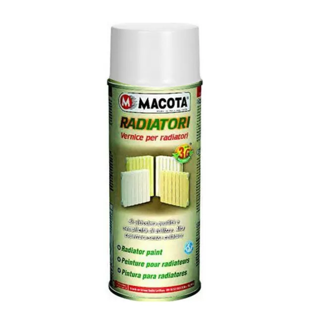 Macota Radiatori Vernice per Termosifoni Radiatori Caloriferi Spray da 400 ml.