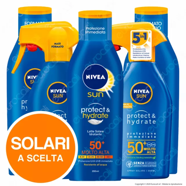 Nivea Sun Protezione Crema Spray Solare FP Molto Alta Protect & Hydrate a Scelta