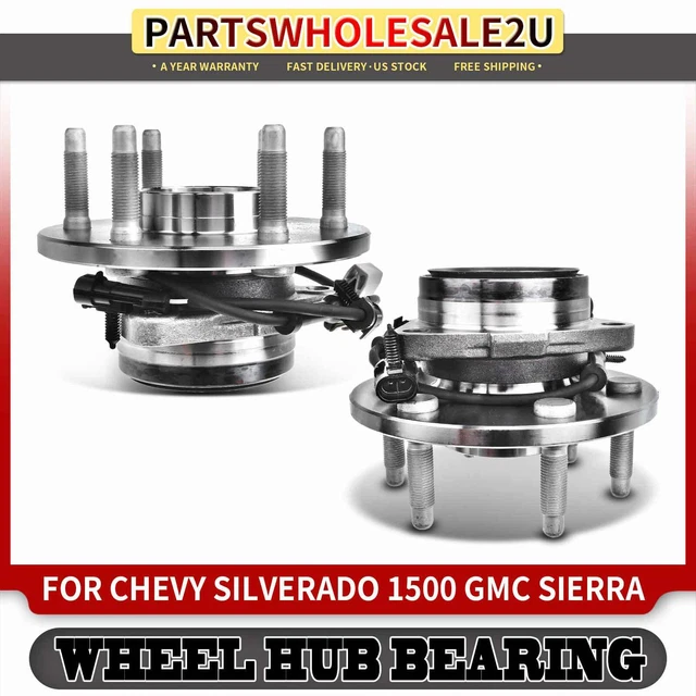 2x Front LH & RH Wheel Hub Bearing Assembly for Chevy Express2500 GMC Sierra