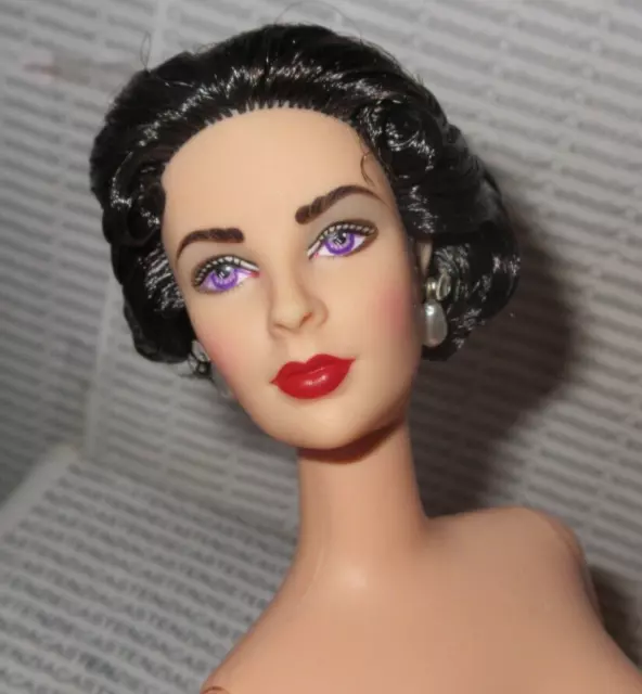 L28) Nude Barbie Elizabeth Taylor Father Of The Bride Brunette  Doll For Ooak