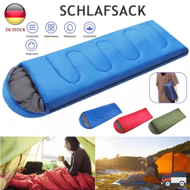 Schlafsack Mumienschlafsack Deckenschlafsack 210x75cm Outdoor Camping Feldbett