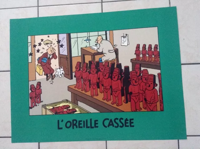Grand poster Tintin L'oreille cassée ETAT NEUF