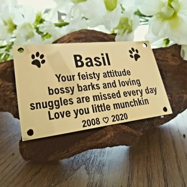 Pet memorial Plaque Personalised Grave Marker Dog Cat Memorial Name Plate