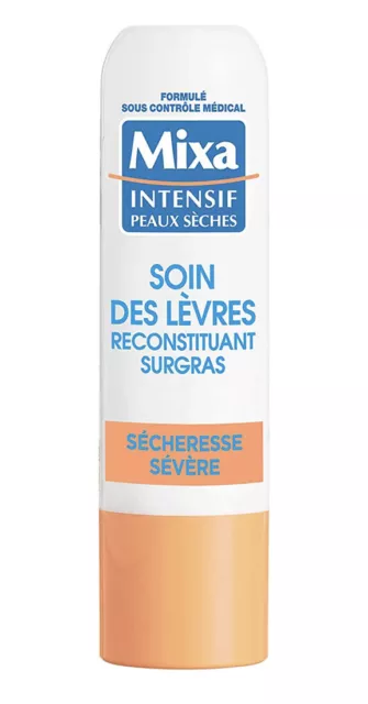 Lot de 2 Baume à lèvres MIXA Surgras sans paraben   (2 sticks)