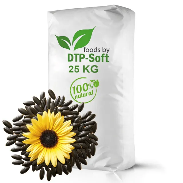 25kg Sonnenblumenkerne Schwarz Futter Ganzjahresvogelfutter Vogelfutter 25 TOP