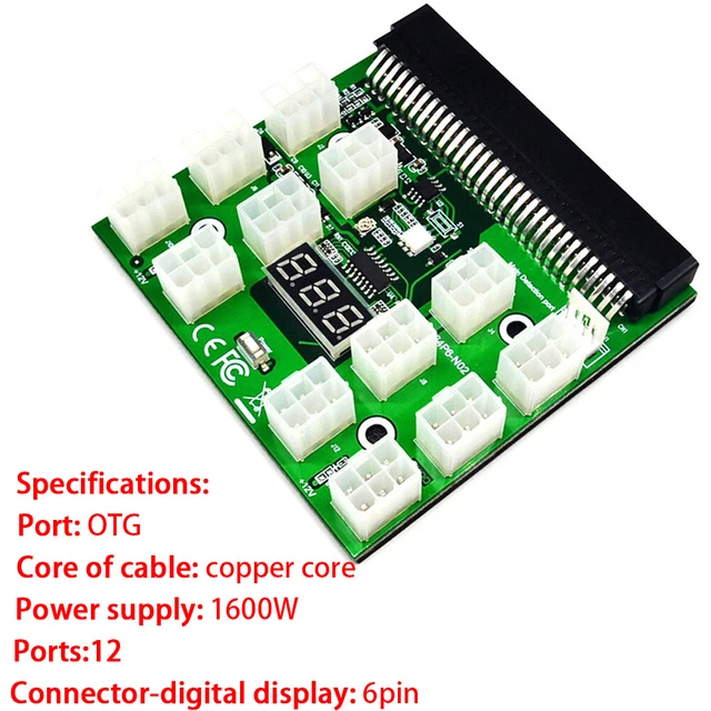 6pin Power Supply Server Mining for HP PSU GPU Parts Ethereum LED Display