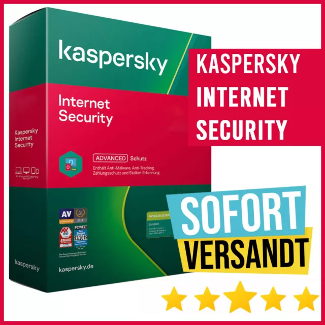 Kaspersky Internet Security 2024 (Standard) - 3 Geräte - 2 Jahre | Schnellversa.