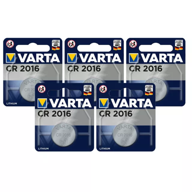 Varta CR2016 Lithium 3V Pile Bouton 1er Blister - Quantité au Choix