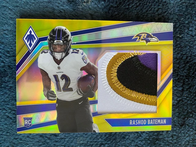 2021 PHOENIX Rashod Bateman BALTIMORE RAVENS JERSEY CARD GOLD RC /50!!