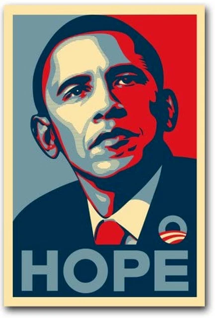 Pop Culture Graphics Barack Obama FAIREY (Hope) Rare Campaign Poster 11 x 17