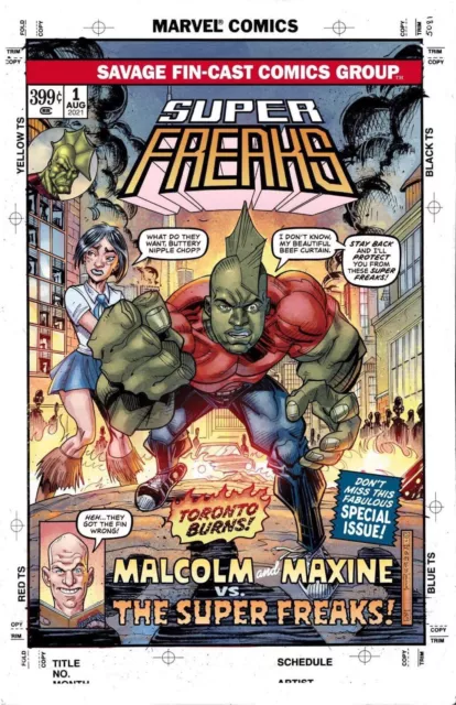 Image Comics Savage Dragon 11x17 Super Freaks Cover Print By Scott James