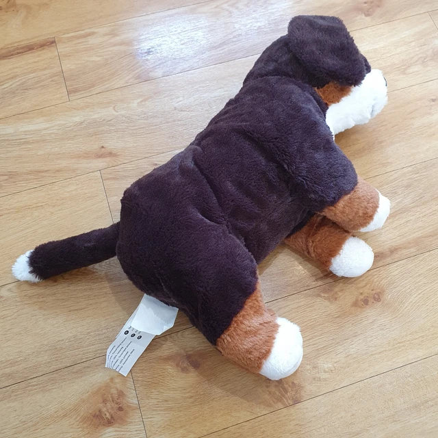 IKEA BURMESE MOUNTAIN DOG HOPPIG plush puppy soft toy Brown Black White
