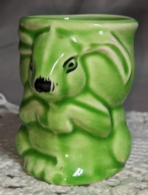 Vintage Royal Art Pottery – Longton, Green Rabbit/ Bunny Egg Cup