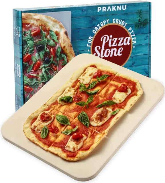 Pizzastein 38x30 cm eckig für Backofen Grill Ofen Pizza Brot Flammkuchen Stein