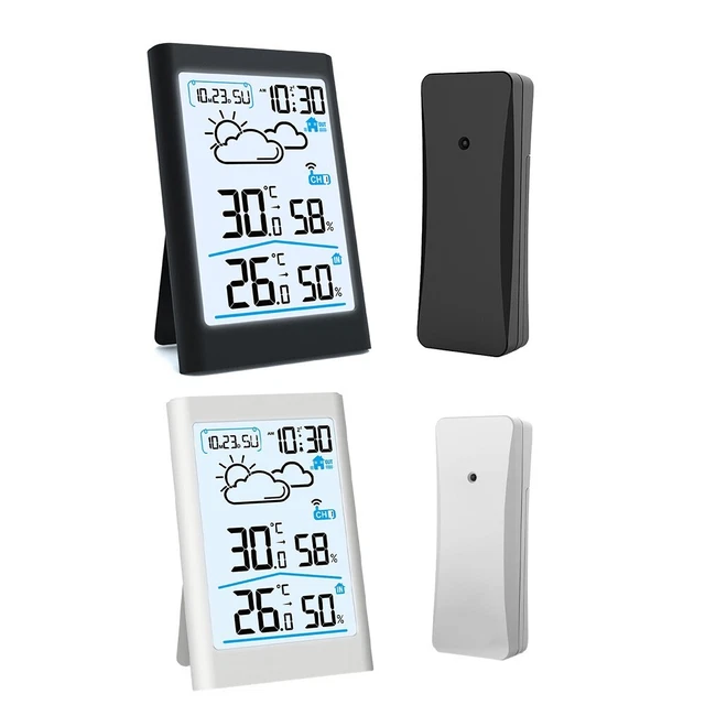 Stazione meteorologica wireless con termometro e igrometro, sensore