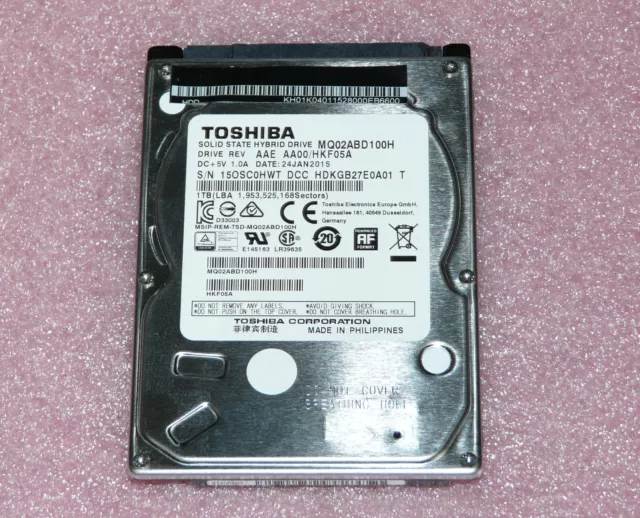 1TB Toshiba MQ02ABD100H Hard Drive Disk HDD Festplatte SATA 5400RPM 6,3cm(2,5")