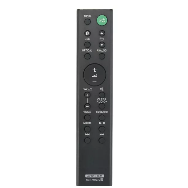 RMT-AH103U Replaced Remote fit for Sony Soundbar HT-CT80 SA-CT80 HT-CT180