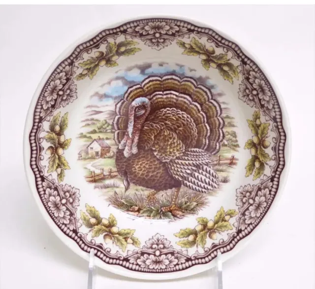 4 Royal Stafford Thanksgiving Turkey Soup/ Salad Bowls Made in England 7.5” x 2”