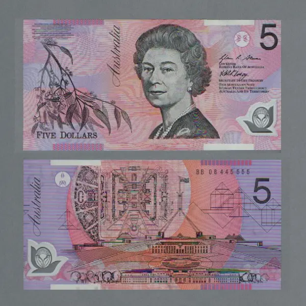 Australie - 5 Dollars 2007 / 2008 - P. 57 - Unc