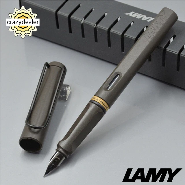 Lamy Safari Fountain Pen BLACK Fine Nib With Ink Cartridge and Converter Gift