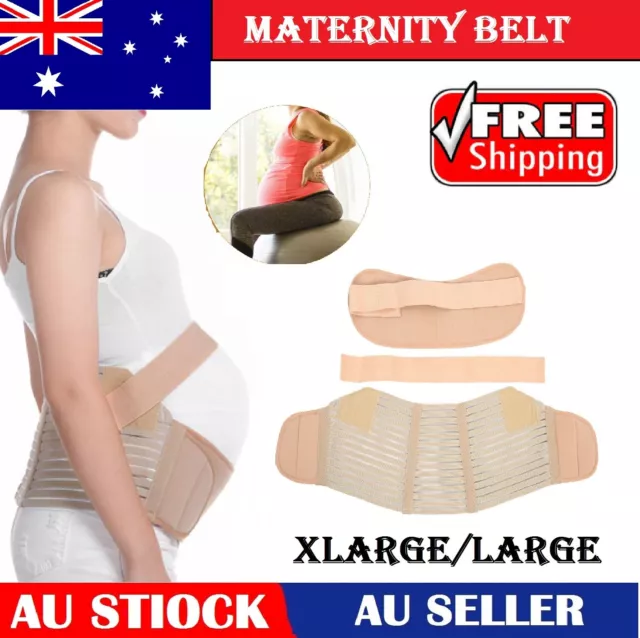 Women Pregnancy Adjustable Belly Band Breathable Maternity Belt Back Support AU