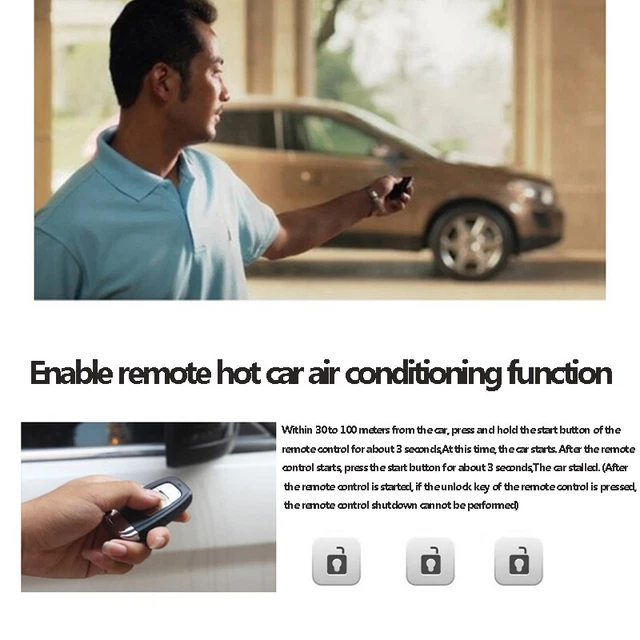 US 12V Car Alarm System Remote Security Central Locking Door Lock Unlock Keyless 2