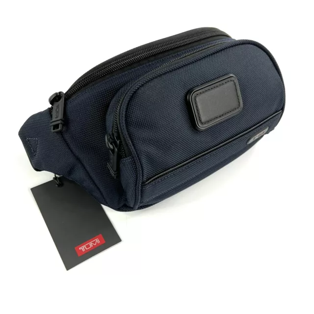 TUMI Waist Pack Utility Pouch Navy Blue Ballistic Nylon Fanny Pack Hip Bag