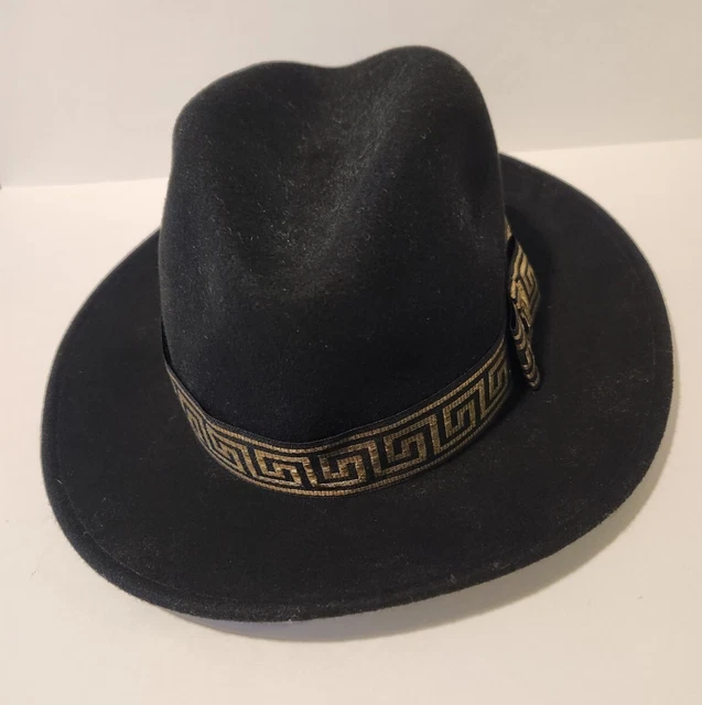 VTG BOLLMAN 100% Wool Felt Hat Black Wpl 5923 USA Derby Boho