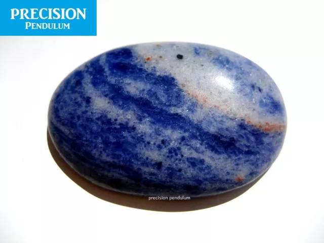 Sodalite Amulet Gemstone Thumb Palm Chakra Healing Therapy Worry Stone Cabochon