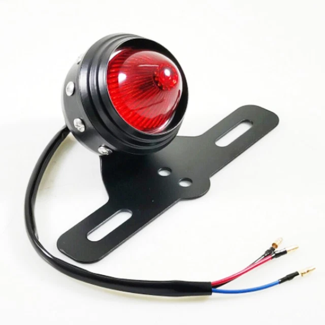 Motorcycle LED Retro Tail Brake Light Lamp LED License Plate Light Running Light