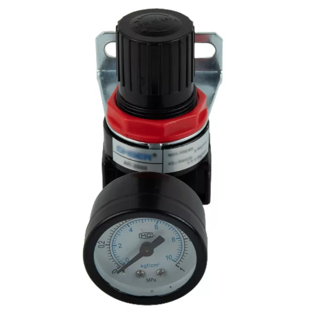 Achieve reliable air pressure control with this precision regulator and gauge