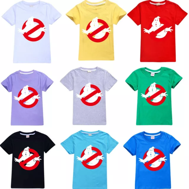 Kids Boys Girls T-Shirts GHOSTBUSTERS Cotton Casual Short Sleeve T-Shirt Tops