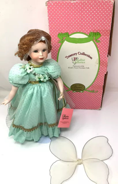 Paradise Galleries Treasury Collection Shannon Shamrock Fairy Porcelain Doll