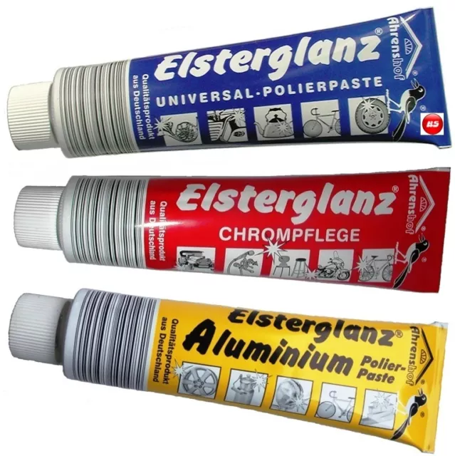 Elsterglanz  3er SET 150ml Chrom,Universal,Aluminium Politur, Paste