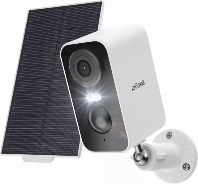 ieGeek Wireless Outdoor Solar Security Camera 2K Home Wifi Battery CCTV IR Cam