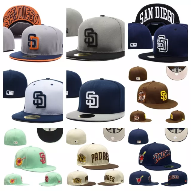 San Diego Padres SDP Fitted Hat 2024 New Series MLB Men's Baseball Cap